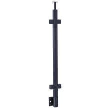 Słupek balkonu francuskiego – montaż boczny – 40 x 40 mm z podporą poręczy, antracyt