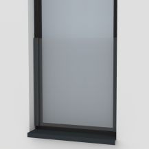 Balkon francuski szklany do ramy okiennej - okno 150 cm - szkło bezpieczne 66.2 bezbarwne - zestaw montażowy
