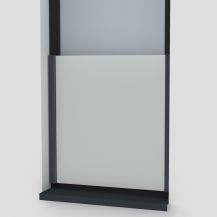 Balkon francuski szklany do ramy okiennej - okno 100 cm - szkło bezpieczne 55.2 mleczne - zestaw montażowy