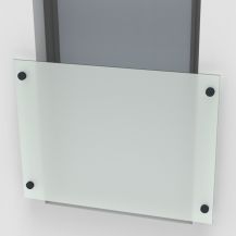 Balkon francuski szklany na rotulach - okno 90 cm - szkło bezpieczne 55.2 mleczne - styropian 20cm zestaw montażowy