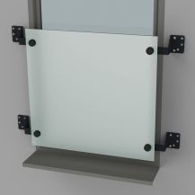 Balkon francuski szklany ZETKA okno 90 cm | system podtynkowy szkło 55.2 mleczne styropian 20 cm | zestaw 