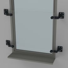 Balkon francuski szklany ZETKA okno 150 cm | system podtynkowy szkło 55.2 bezbarwne styropian 20 cm | zestaw 