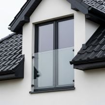 Balkon francuski szklany ZETKA okno 90 cm | system podtynkowy szkło 55.2 bezbarwne styropian 20 cm | zestaw 