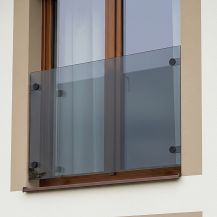Balkon francuski szklany ZETKA okno 90 cm | system podtynkowy szkło 55.2 grafitowe styropian 20 cm | zestaw 