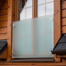 Balkon francuski szklany ZETKA okno 90 cm | system podtynkowy szkło 55.2 mleczne styropian 20 cm | zestaw 